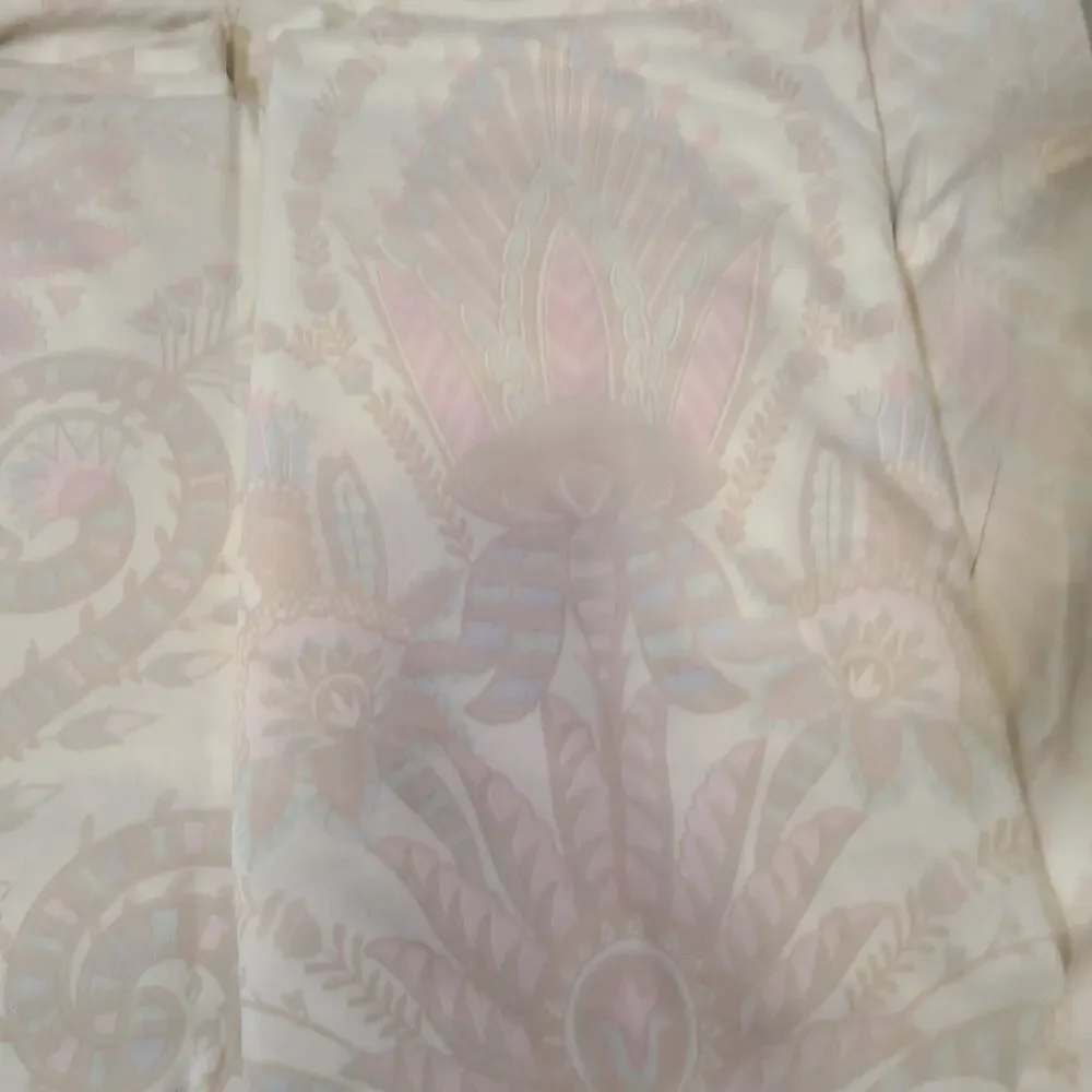 Vintage 80's Lady Pepperell fillagree Paisley Print Fitted Sheet Set, Queen